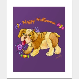 Sweet Halloween Bulldog 1 Posters and Art